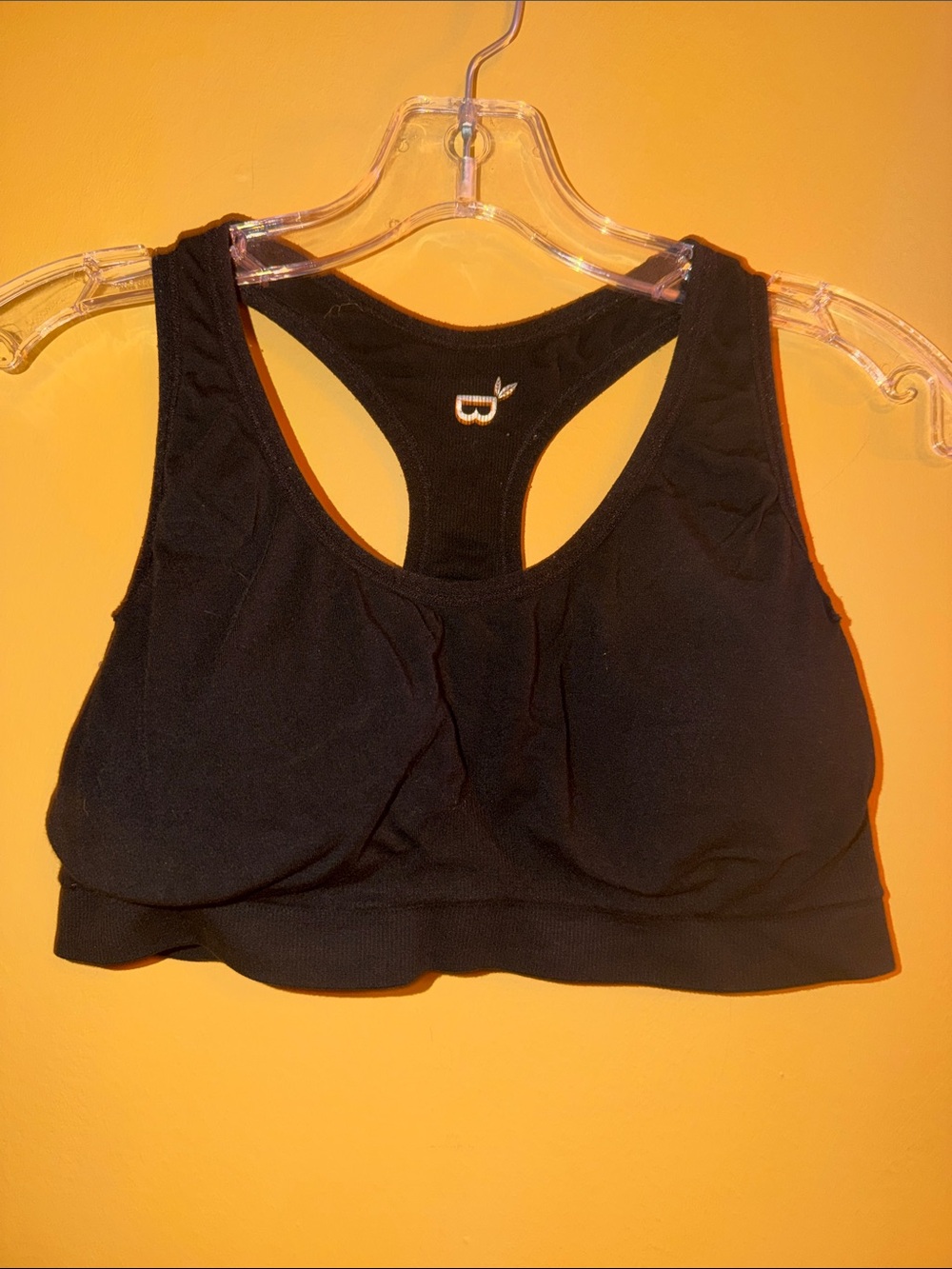 BOODY Black Racerback Seamless Support Sports Bra